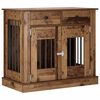 vidaXL Mueble para jaula de perro Madera envejecida 90 x 47,5 x 80 cm