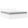 vidaXL Cama con cajones y colch&oacute;n madera maciza pino blanca 200x200 cm