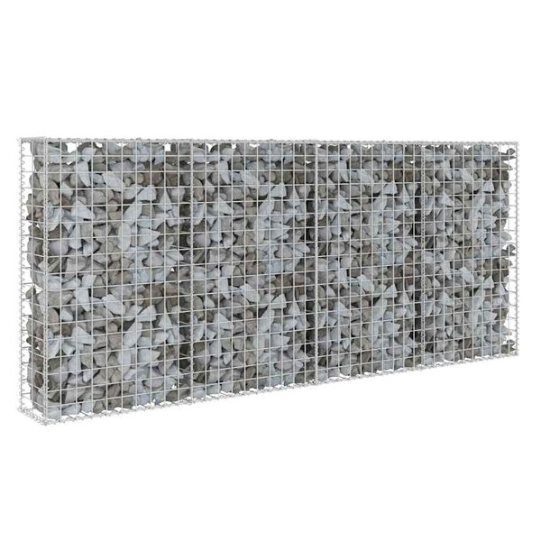 vidaXL Muro de gaviones con cubiertas acero galvanizado 200x20x85 cm