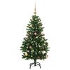 vidaXL &Aacute;rbol Navidad artificial con bisagras 150 LED y bolas 120 cm