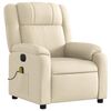 vidaXL Sill&oacute;n reclinable de masaje el&eacute;ctrico tela color crema