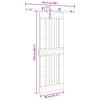 vidaXL Puerta corredera con herrajes madera maciza de pino 80x210 cm