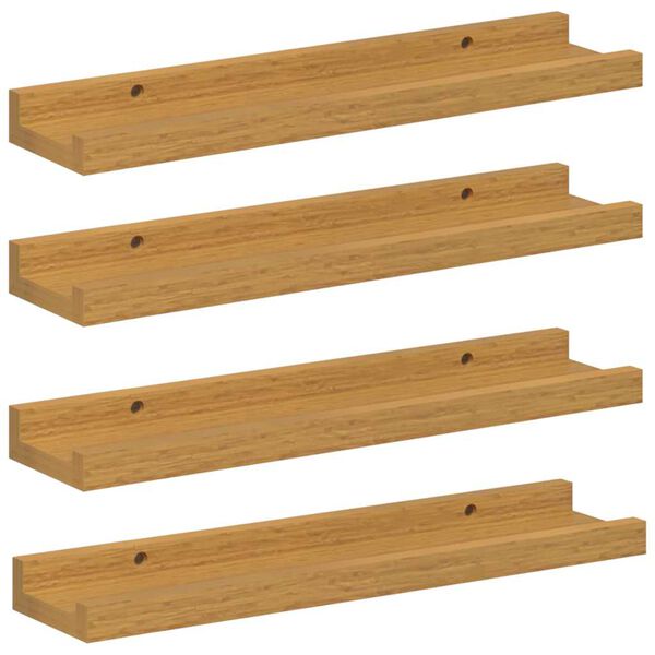 vidaXL Estante de pared 4 pcs Beige 40 x 9 x 3 cm Madera de ingenier&iacute;a