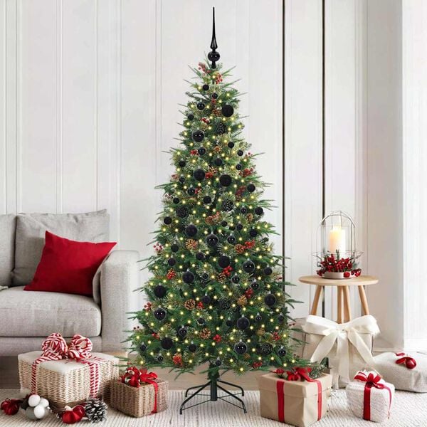 vidaXL Árbol de Navidad artificial con ramas articuladas Verde 180 cm