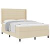 vidaXL Cama tipo Box Spring con colch&oacute;n Crema 160 x 200 cm tela