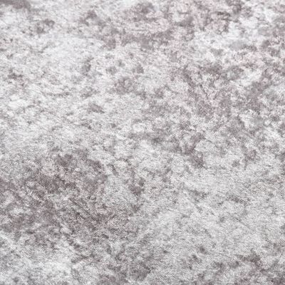 vidaXL Alfombra lavable antideslizante gris 80x300 cm