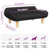 vidaXL Cama para perros de tela negra 70x40x24 cm