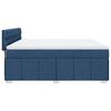 vidaXL Cama box spring con colch&oacute;n tela azul 180x200 cm