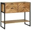 vidaXL Mesa Consola Marr&oacute;n 90 x 35 x 80 cm Madera de Acacia S&oacute;lida