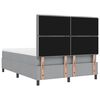 vidaXL Cama tipo Box Spring con colch&oacute;n Gris Claro 160 x 200 cm tela