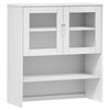 vidaXL Aparador superior MOLDE madera maciza pino blanco 90x35x100 cm