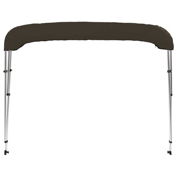 vidaXL Toldo bimini de 3 arcos negro 183x160x137 cm