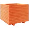 vidaXL Jardinera madera maciza de pino marr&oacute;n cera 60x60x49,5 cm