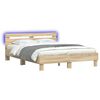 vidaXL Estructura de cama Sonoma 152 x 203 cm Madera de ingenier&iacute;a
