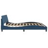 vidaXL Estructura de cama Dover tela azul 200x200 cm