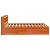 vidaXL Estructura cama con cabecero madera pino marr&oacute;n cera 120x200 cm