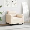 vidaXL Sill&oacute;n de tela de microfibra beige 60 cm