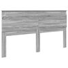 vidaXL Cabecero con cabecera Gris Sonoma 200 cm Madera contrachapada