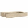 vidaXL Estantes de pared con cajón 2 uds MDF roble 60x23,5x10 cm