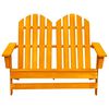 vidaXL Silla Adirondack de jard&iacute;n 2 plazas madera maciza abeto naranja