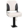vidaXL Asiento plegable para barco 1 juego con respaldo bajo correa fijaci&oacute;n
