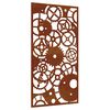 vidaXL Adorno de pared de jard&iacute;n acero corten rueda dentada 105x55 cm