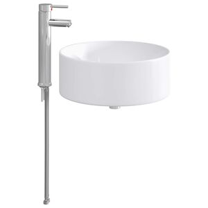 vidaXL Lavabo de ba&ntilde;o Cromado 40,5 x 40,5 x 15,5 cm Metal