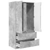 vidaXL Gabinete de Ba&ntilde;o con caj&oacute;n Gris Concreto 79,5 x 49 x 156 cm