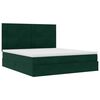 vidaXL Estructura de cama otomana colchones terciopelo verde oscuro
