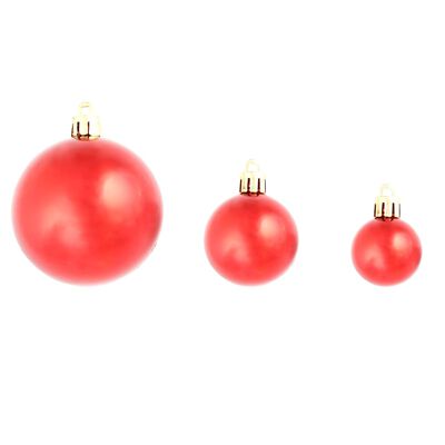 vidaXL Lote de bolas de Navidad 100 unidades rojas 3/4/6 cm