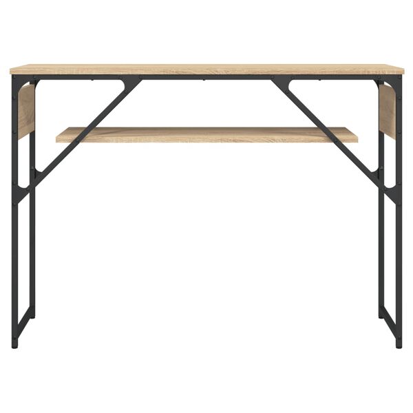 vidaXL Mesa consola estante madera ingenier&iacute;a roble Sonoma 105x30x75cm
