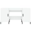 vidaXL Escritorio madera contrachapada blanco brillante 140x50x75 cm
