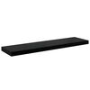vidaXL Estantes flotantes pared 2 uds MDF negro brillo 90x23,5x3,8 cm