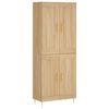 vidaXL Aparador alto madera contrachapada color roble 69,5x34x180 cm