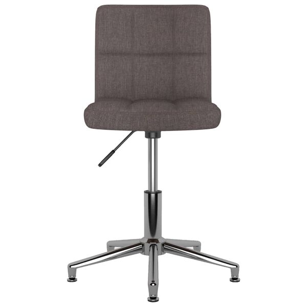vidaXL Silla de comedor giratoria de tela gris taupe