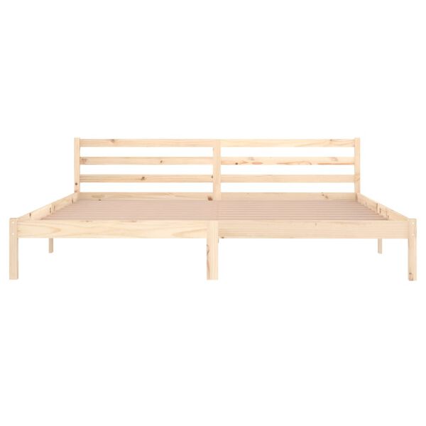 vidaXL Estructura de cama sin colch&oacute;n madera maciza de pino 200x200 cm