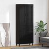vidaXL Aparador alto con caj&oacute;n 2 pcs Roble Negro Madera de ingenier&iacute;a