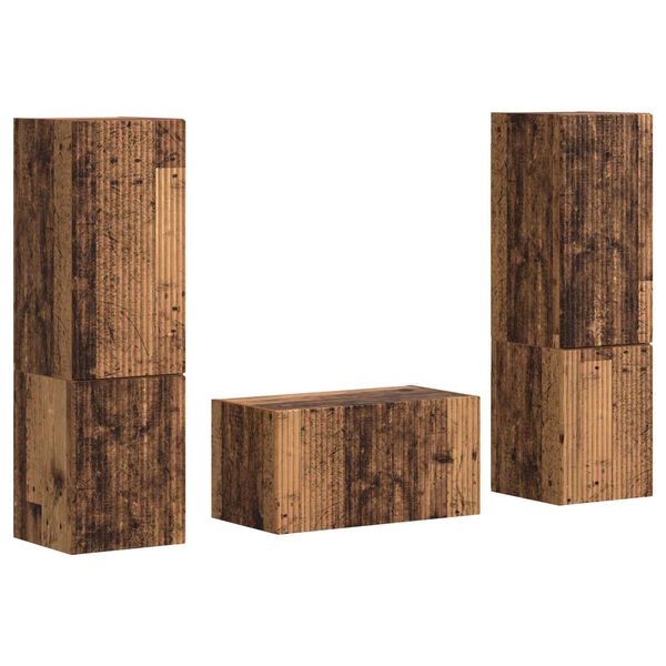 vidaXL Conjunto de mueble de TV 5 pcs Madera envejecida