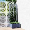 vidaXL Jardinera de jard&iacute;n con enrejado azul gris&aacute;ceo 40x40x121,5 cm PP