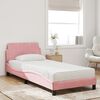 vidaXL Cama con colch&oacute;n Dover terciopelo rosa 80x200 cm