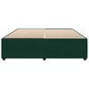 vidaXL Estructura cama sin colch&oacute;n terciopelo verde oscuro 180x200 cm