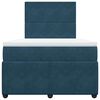 vidaXL Cama box spring con colch&oacute;n terciopelo azul oscuro 120x200 cm