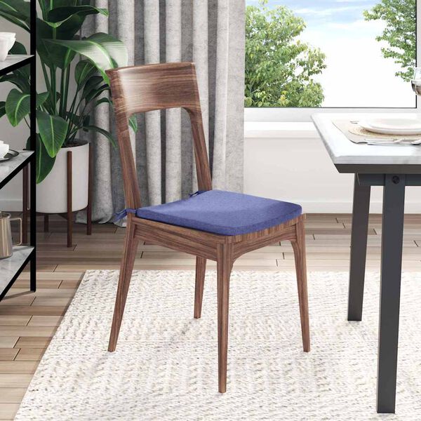 vidaXL Cojines para asiento 4 pcs Azul jeans 40 x 40 x 3 cm tela