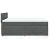 vidaXL Cama box spring con colch&oacute;n tela gris oscuro 140x190 cm