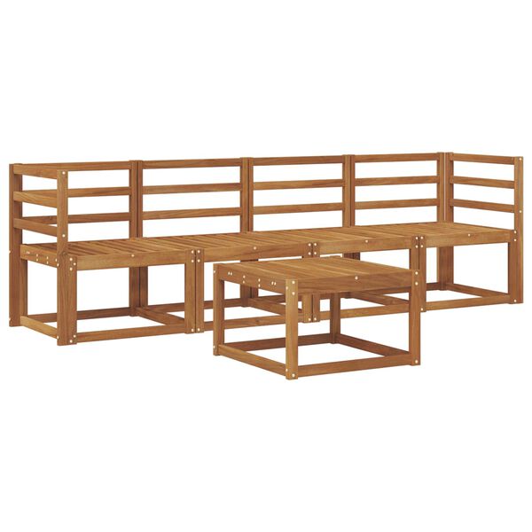 vidaXL Conjunto de sof&aacute;s de exterior 5 pcs Natural