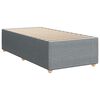 vidaXL Cama box spring con colch&oacute;n tela gris claro 100x200 cm