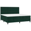 vidaXL Cama box spring con colch&oacute;n terciopelo verde oscuro 200x200 cm