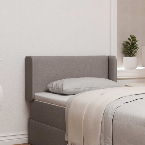 vidaXL Oreja de cabecero Taup&eacute; 40,5 x 40,5 x 4 cm tela