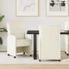 vidaXL Sillas de Comedor con Ruedas 2 pcs Crema 58 x 67 x 97 cm