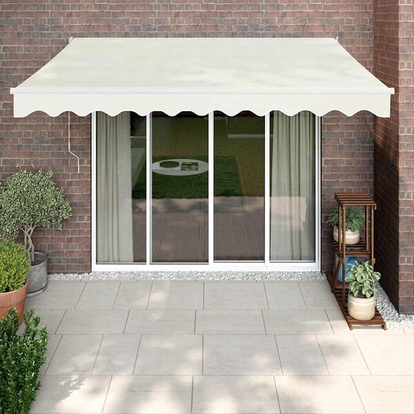 vidaXL Toldo retr&aacute;ctil autom&aacute;tico color crema 3x2,5 m